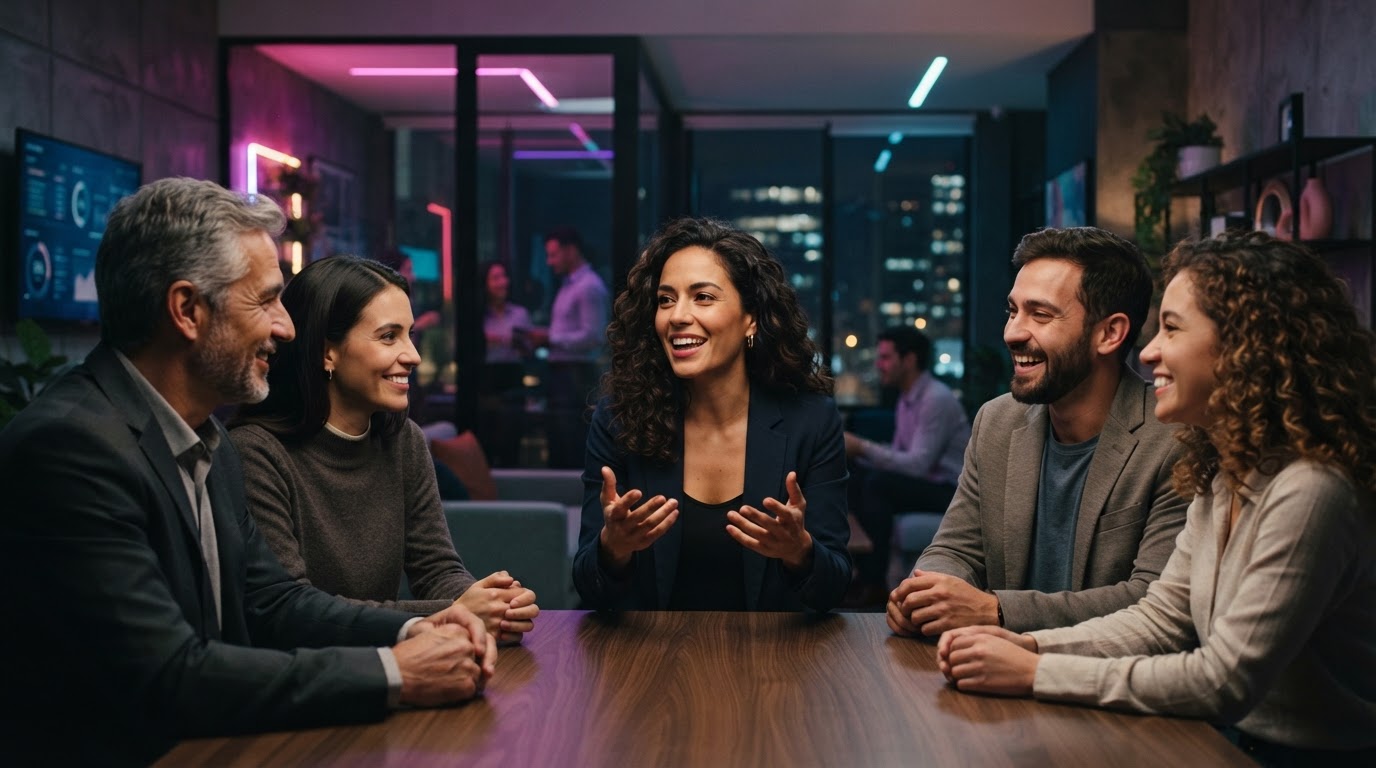 Personas compartiendo la cultura de su organización